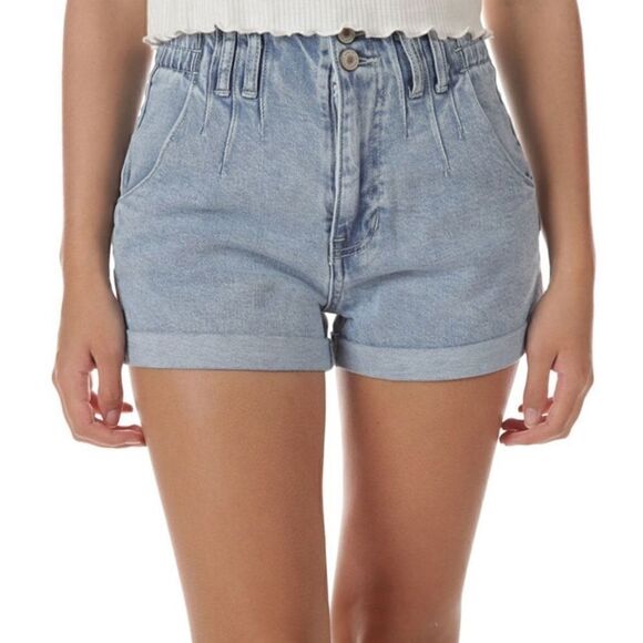 NWT KANCAN DENIM CULLOTE SHORTS Juniors Large - Picture 1 of 15